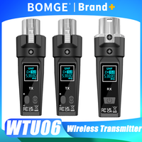 2.4G XLR Adapter System BOMGE Wireless Microphone Transmitter Receiver System for Dynamic Mic Audio Mixer PA System Guitar