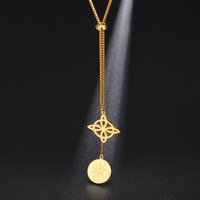 Wicca Witch Knot Tetragrammaton Pentacle Pendant Necklace for Women Jewelry Amulet Gift Adjustable Box Chain Necklace 2026