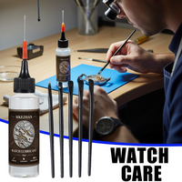Precision Watch Oil with Cleaning Brush Pack, Needle‑Tip Movement Lube, Anti‑Wear, Dust Clean, for Mechanical/Quartz, Repair Kit