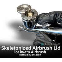 Airbrush material cup spray bottle hollow lid Slider design Titanium Manufacturing Prevents paint spills For iwata Airbrush