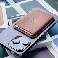 Oficjalny skórzany uchwyt na karty Magsafe do iPhone 18 17 Pro Max 16 15 14 Plus, mocny magnetyczny portfel z logo Apple
