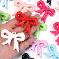 4pcs 49x40mm Bowknot Acrylic Charms Colorful Bow Charms Pendants For Jewelry Making DIY Necklace Phone Key Chain Accessories