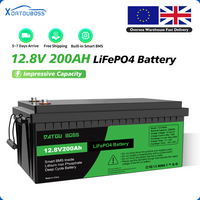 Datouboss lifepo4 Battery 12v 200ah Use for Inverter Support Series Parallel BMS System Local Warehouse Delivery Lithium Iron