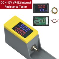 Battery Resistance Tester DC 4-12V VR452 Double Digital Display Accurate Voltage Internal Resistance Meter Red Blue Display