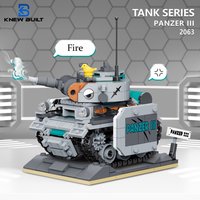 KNEW BUILT Mini Tank Building Blocks Kid Learning Toys Educational Bricks Military Model Construction Set for Children Gift