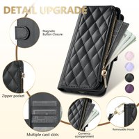 Wallet Small Fragrance Zipper Card Slot Stand Magnetic Flip Leather Case For Xiaomi Redmi Note 13 Pro Plus 12S 12 11 11S Cover