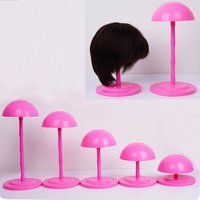 Wigs & Hat Display Stands Mushroom Bracket Plastic Portable Wig Display Stands Black Pink White Adjustable Wig Stand