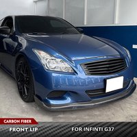 Car Front Bumper Lip Spoiler Chin Splitters For Infinti G37 Base Coupe Journey Sedan 2009-2013 3PCS Body Kits Carbon Fiber / FRP