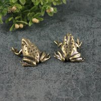 Vintage Copper Mini Frog Statue Ornaments Retro Brass Animal Figurines Toy Home Decor Accessories Office Desk Decorations Gifts