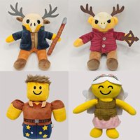99 Nights In The Forest Plush Game Brown Haired Man Black Cothed Elk Deer Stuffed Doll Pillow For Kid Christmas Gifts