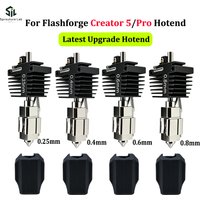 Ulepszenie do FLASHFORGE Creator 5 / Creator 5 Pro Dysza C5 Hotend ze stali hartowanej 0.25 0.4 0.6 0.8mm Części ekstrudera Creator 5