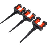 3Pcs Garden Hose Guide Spike 10.24in ABS Water Pipe Positioning Holder Roller for Outdoor Garden Lawns Landscape Watering