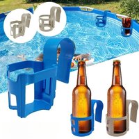 1Pc Pool Cup Holder for Above Ground Pools Pool Drink Holder Plastic Drinks Cup Holder for 2 Inch Or Less Poolside Round Top Bar