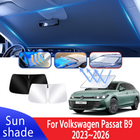 Car Sun Visor For VW Volkswagen Passat B9 2023~2026 2024 2025 Auto Front Windshield Sunshade Heat Insulation Summer Accessories
