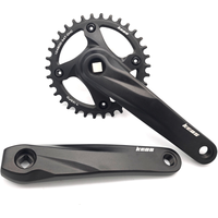 AliExpress KEOS Lightweight Aluminum 104BCD Square Taper MTB Crankset, 32/34/36/38T Narrow Wide Chainring, Black or Silver Optional