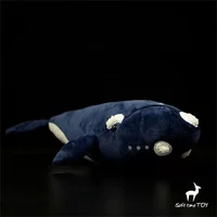 Right Whale Plush Toy High Fidelity Bowhead Whale Plushie Whales Peluche Lifelike Stuffed Animals Simulation Doll Kawai Toy Gift