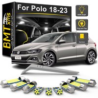 BMTxms 10Pcs Canbus LED Interior Light Bulb Kit For Volkswagen VW Polo MK6 VI AW1 BZ1 2018 2019 2020 2021 2022 2023 Accessories