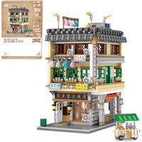 2111Pcs Bay Area Pharmacy Building Block Model MOC Modular Street View Building Set Construction Toy Gift for Adult Kid Boy Girl
