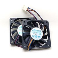 2pcs/pair new For APISTEK 6cm 6010 SA6102U Ultra-thin Display Card PWM Temperature Controlled Heat Dissipation cooling Fan