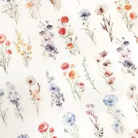 30Pcs material Background series Vintage decoration package handbook long floral Stickers Floral thoughts Scrapbook cut 152*79mm