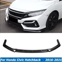 Only For Honda Civic Hatchback 2016-2021 Front Bumper Lip Spoiler Side Splitter Body Kit Deflector Guard Car Accessories