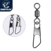 DNDYUJU 100pcs Stainless Steel A-type Pin Fishing Lure Connector Fishing Bearing Rolling Swivels Carp Fishing Accessories