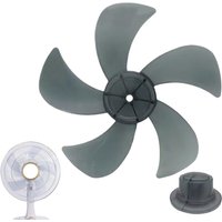 12/14/16 inch Fan Blade Replacement 5 Leaf Universal Table Stand Wall Fan Part with Nut Cover Quiet for Bedroom Home Office