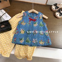 Girls Set 2026 Summer New Children Stylish and Cute Summer Clothes Fashionable and Sweet Thin Two-piece Set for Baby Girls