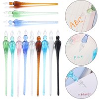 1PC Vintage Glass Dip Dipping Pen Art Painting Supplies Filling Ink Signature Calligraphy Fountain Pen