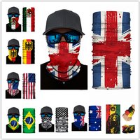 Flags Seamless Tube Bandana Outdoor Multifunction Magic Cycling Hiking Head Scarf Spors Neck Cover Windproof Fishing Face Mask