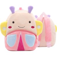 Girls School Backpack Cute Pink Butterfly Kids Plush Backpack Kindergarten School Bag