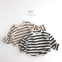 Mode Gestreiften Kinder Langarm T-shirt Tops Lose Kinder Herbst Kleidung Basis Shirt Crewneck Pullover Mädchen Bluse Sweatshirt