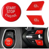 Car Steering Wheel Start Stop M1 M2 Button Replace Cover Fit for BMW M3 M4 M5 M6 X5M X6M F20 F22 F30 F32 F80 F82 F87