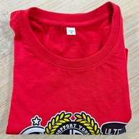 TESM Men Red Cotton T-Shirt Men Women Summer Streetwear Fashion Short Sleeve Couple Parent-Child Casual Cotton Tee