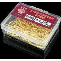 100pcs Box Gold Color With Ring Tube Pay Iseini Hooks Barbed High Carbon Steel Sea Fishing Hooks