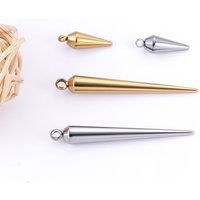 Large Tapered Pendant Stainless Steel DIY Jewelry Accessorie HIP HOP Making Necklace Bracelet Earring Fashion Cone Supplies