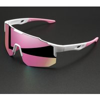 Oversized Colorful Sports Sunglasses - Wraparound Design, UV400 Unisex Comfort Fit for Cycling, Hiking & Outdoor