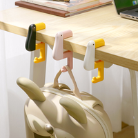 Portable Hook-Style Desktop Storage Bag with Hanging Bracket, Damage-Free Perforation Design Office Supplies