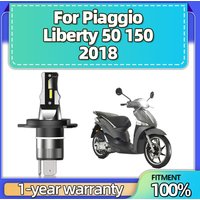 For Piaggio Liberty 50 150 2018 15000LM 1Pcs H4 LED Headlight Bulb CSP 3570 Fanless Motorcycle High Low Beam Motorbike 12V