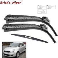 Erick's Wiper Front & Rear Wiper Blades Set Kit For Suzuki Swift Hatchback 2004 - 2010 Windscreen Windshield Window 21"+18"+10"