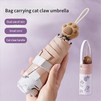 UV umbrella sunshade cute pet cat claw handle cartoon creative folding 50% fold umbrella