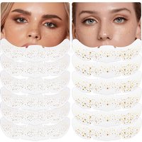 1pc Metallic Freckles Makeup Patches Radiation Golden Silver Fake Freckles Temporary Tattoo Stickers for Women Face Makeup