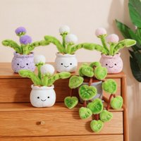 Cute Simulation Green Plant Plush Toy-Dandelion,Pothos Bonsai Stuffed Doll. DIY Styling Soft Flower Pot,Creative Home Decor Gift