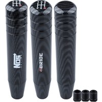 18cm Universal JDM Accessories Carbon Fiber Style Shifter Stick Lever Gear Knob Aluminum 5 Speed Car Gear Shift Knob Lever Head