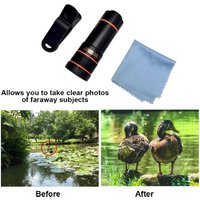 1PCS Telephoto Cell Phone Camera Lens 12X Telescopic Lens, Universal Clip On Telescopic Focusing Cell Phone Camera Lens