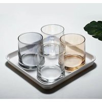 Drinking Glasses Set Glass Can Shaped Cups Beer & Coffee Tumbler Glasses Cocktail Glasses Clear Barista Home Kitchen Accessories