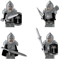 Cross-border KT1015 Lord of the Rings Gondor soldiers with armor small particles assembly building block figurine XP107-110