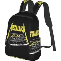Metallicas M72 Word Tour Student Backpack School Bag Hiking Travel Daypack for Men Women Fashion Bookbag Shoulder Bags