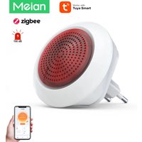 Meian Tuya 100dB Siren Alarm Wireless Sirena Alarma Linkage Security Protection Control Via Smart Life APP ZigBee 3.0 Gateway
