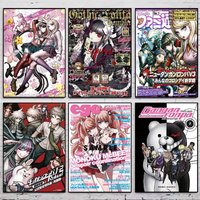 Classic Anime Danganronpa Poster Gallery Prints Self Adhesive Home Decor Decoration Wall Decals Living Room Sticker